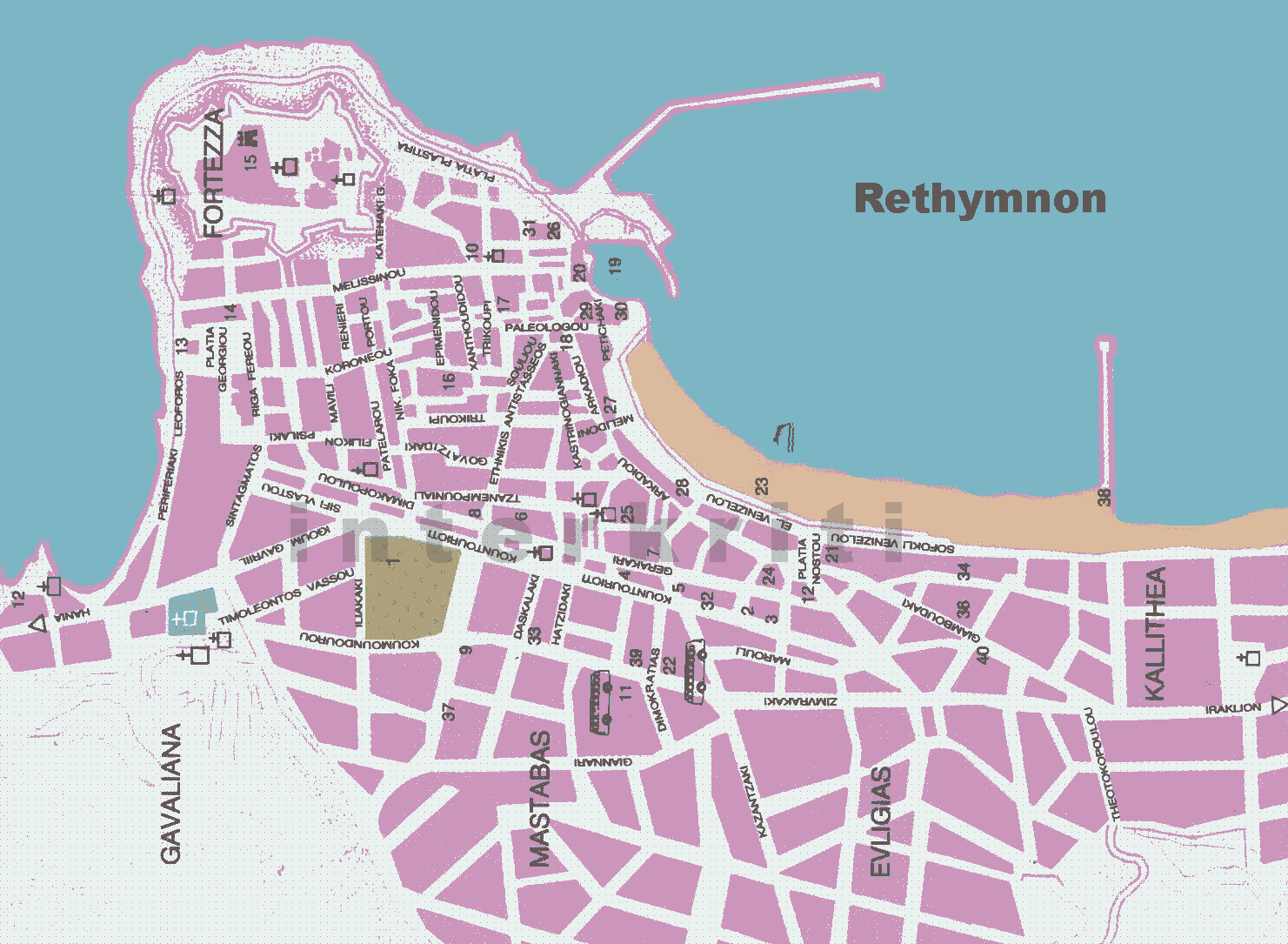 rethymno city tour bus map